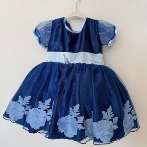 Tie & Tiara girls formal blue dress size 2